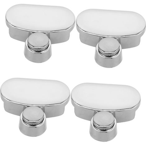 4pièces Supports De Miroir Alliage Zinc Fixations Murales Robustes Pour Miroir De Salle De Bain Clips De Verre Faciles à Installer Et Sécurisés Accessoires De Montage Pour (1/5)