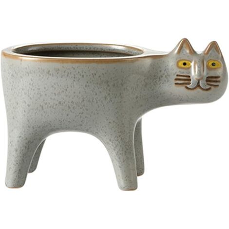Dessin Animé Chat Pot De Fleur, Pot De Fleur en Céramique Animale, Pot De Plante Mignon, Cactus Plantes Succulentes Arrangement De Fleurs en Pot Décoration De La Maison (1/5)
