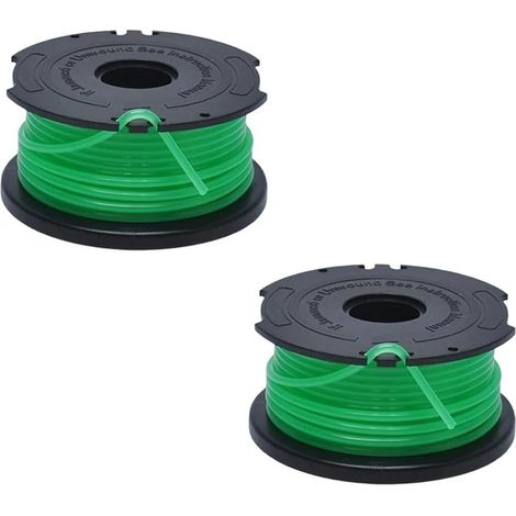 Packung mit 2 A6486 Trimmerfadenspulen, kompatibel mit Black & Decker GL7033, GL9035 und GL8033 Freischneidern, inklusive Ersatzabdeckung 90583594 (1/5)