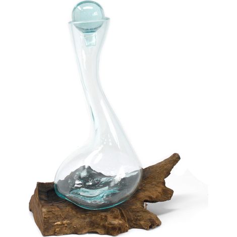 Verre en Pâte sur Bois - Carafe à Vin- Vendu par 1 (1/4)
