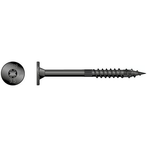 Vis bois de construction SDW 8x152 mm - Bte 50 + embout