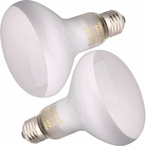 Ampoule chauffante - Lampe chauffante pour animaux de compagnie pour reptiles et amphibiens, 100 W, paquet de 2, blanc (1/5)