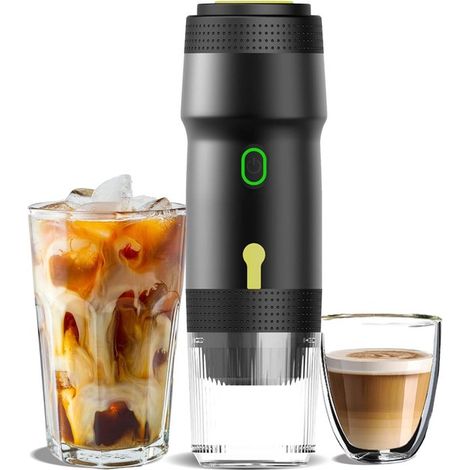 Macchina per espresso portatile, macchina da caffè 3 in 1, mini macchina per espresso da 20 bar, macchina per espresso da viaggio autoriscaldante, compatibile con NS e DG P (1/5)