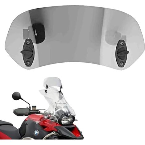 Pare-brise universel pour moto 29 x 22 cm – Extension de spoiler réglable en ABS transparent, déflecteur pour MT07, MT09, MT10, R1, R3, FZ6, TMAX530, TMAX500 (1/4)