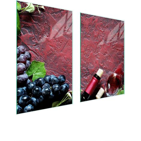 PLACA PROTECTORA DE VIDRIO PARA COCINA 65x52 VINO (1/5)