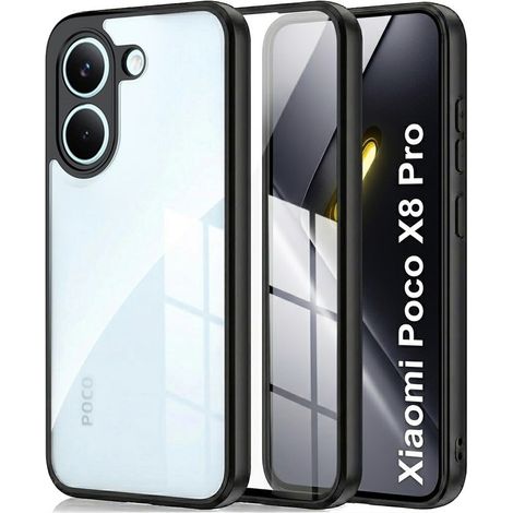 Schutzhülle für Xiaomi Poco X8 Pro, Fusion Hybrid, transparent mit schwarzem Rahmen (1/5)