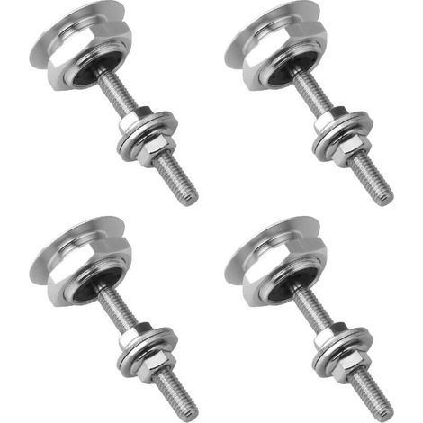 Lot de 4 goupilles de verrouillage de capot, verrou de capot universel, kit de fixation de capuchon de fermeture de capot, loquets à dégagement rapide de 30 mm pour voiture, plaque d'immatricula (1/3)