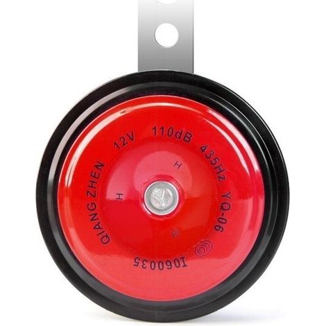 Clacson elettrico per auto e moto, universale, suono potente, tweeter supersuono da 12 V, impermeabile, modifica elettrica - Rosso