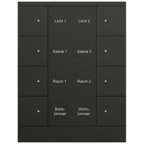 Busch Jaeger Bedienelement 8f SB/U8.0.11-885 schwarz matt mit KNX-Busankoppler (1/2)