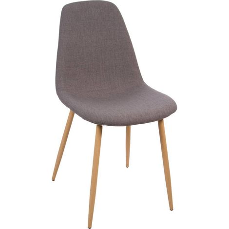 Sedia da Tavolo con piedi in Legno 45x53x87cm Grigio (1/2)