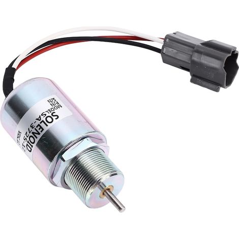 Électrovanne d'arrêt carburant 12V, remplacement SA-3725-12, compatible moteurs MITSUBISHI S3L S4L L2E L3E L3P K4N-D61KG (1/5)