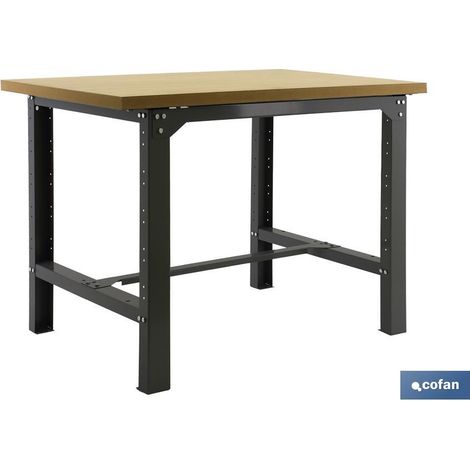 BANCO DE TRABAJO MADERA ANTRACITA L-1200 MM (1/4)