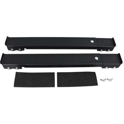 Heavy Duty Extendable Appliance Rollers Mobile Washing Machine Base Furniture Washing Machine Dolly with 24 Roller Brake Black (1/5)