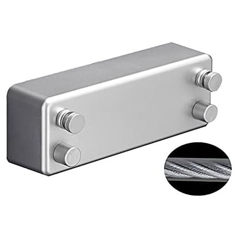 Étendoir à linge rétractable Ineasicer, extensible et réglable jusqu'à 4,2 m, support pour étendoir extérieur, idéal pour l'intérieur d'hôtels et les balcons - Argenté
