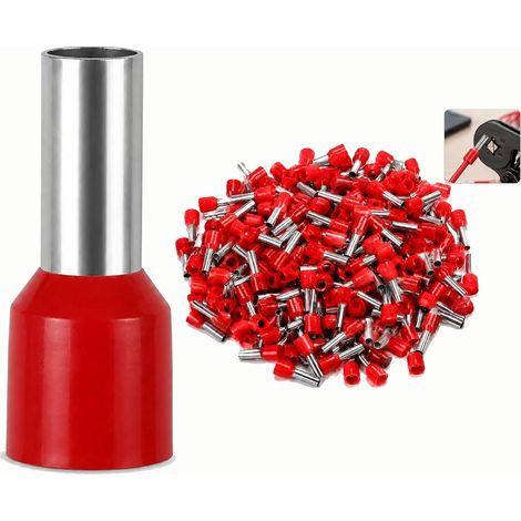 200 Pieces Pre-insulated 10 mm² Cable Ferrules, Crimp Electrical Lugs, Tinned Copper Flexible Wire Connectors, Cable Terminals for Electrical Installation, Distribution Box and Cabinet (1/5)