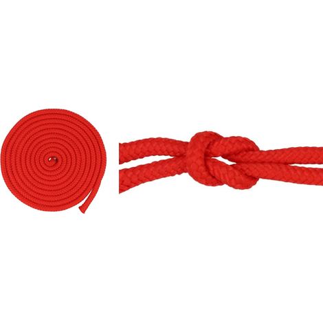 Cuerda trenzada de 5 mm con núcleo de polipropileno, 25 m, color rojo. (1/4)