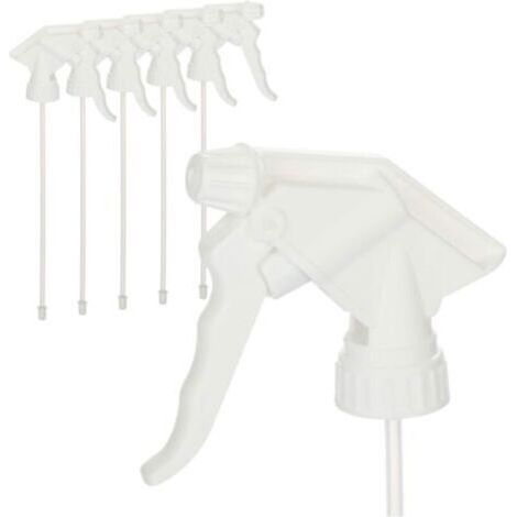Accessoire de pulvérisation à 6 voies - tête de pulvérisation avec filetage 28/400 - accessoire pour flacon pulvérisateur avec joint NBR pour la pulvérisation d'eau (NBR - blanc) (1/5)