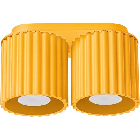 Deckenleuchten AURA gelb 2xGU10 21cm Aluminium Sollux (1/5)