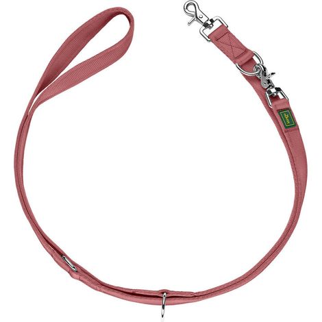 Guinzaglio regolabile - HUNTER - Inari - Rosso pastello - 3 posizioni - Poliestere indistruttibile (1/2)