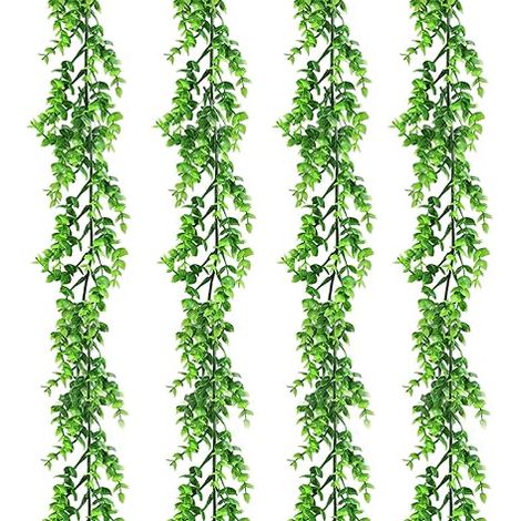 QAZQA 4 Pièces Plantes Artificielles Mur Vegetal Artificiel Interieur pour Vignes Faite à la Main Guirlande Mariage Verdure Arch Fond Lieres Artificielles Decoration Interieur (1/5)
