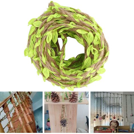 Guirlande lumineuse artificielle verte 10 mètres pour décoration de fête, mariage, jardin et intérieur (1/3)