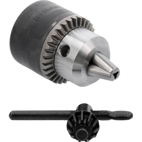 YATO Bohrfutter & Schlüssel 3-16 mm 5/8" 16UNF – Metall Zahnkranzbohrfutter für Bohrmaschinen, Schlagbohrmaschinen (1/5)