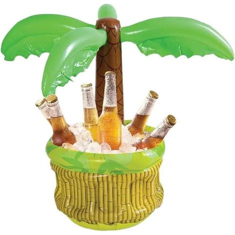 Refroidisseur de Gonflable Seau à Glace de Grande Capacité en Forme de Cocotier Refroidisseur Gonflable pour L'Été Intérieur et Extérieur (1/5)