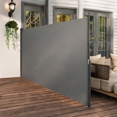 Store banne gris foncé en polyester 300 x 3,5 x 140 cm (1/5)