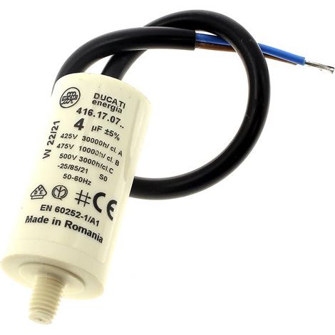 Kondensator 4µf 450v mit Draht für Whirlpool-Kühlschrank