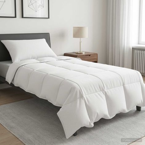 vidaXL Set di Piumoni 2 pz 135 x 200 cm Inverno Bambù Bianco (1/5)