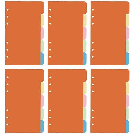 30 feuilles mobiles de rechange colorées et résistantes pour carnet de poche (couleurs assorties)-21X15.2X0.1CM (1/2)
