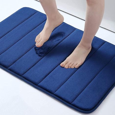 Tapis De Bain - Mousse à Mémoire De Forme - 40 x 60 cm - Antidérapant - Absorbant - Pour Salle De Bain Douche Baignoire - 1 Pièce (1/5)