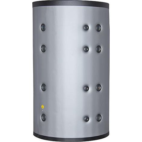 Ballon tampon combiné 300 l avec isolation gris argenté sans échangeur de chaleur (1/3)