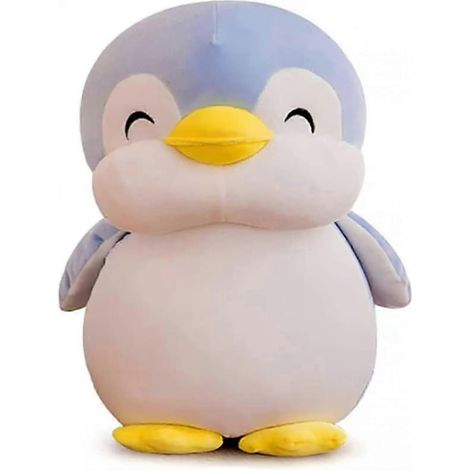 Coussin en peluche pingouin, doux et câlin, en forme de pingouin, cadeau idéal pour un anniversaire, la Saint-Valentin, Noël, 30 cm, bleu. (1/5)
