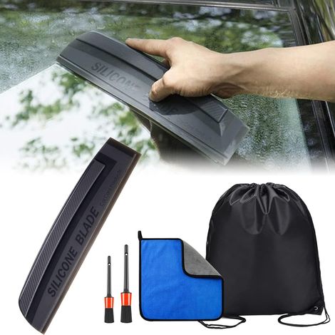 Autoschaber, flexibel und wasserabweisend, mit Reinigungsbürste und Mikrofasertuch zur Autopflege. (1/5)