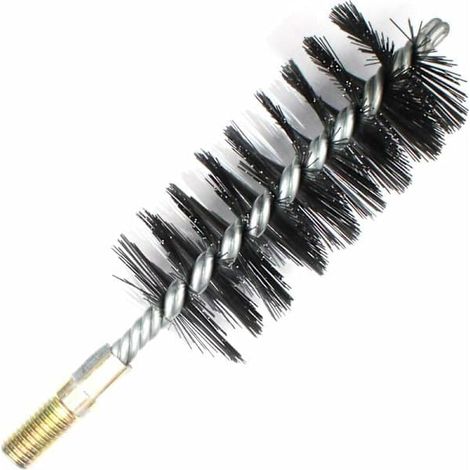 Filiyano-Brosse de conduit de cheminée, brosse métallique, brosse pour tuyau de poêle, nettoyage intérieur et extérieur, Ø 50 mm, longueur 110 mm (1/2)
