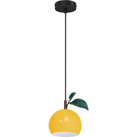 Suspension Luminex Apple jaune E27 Ø17cm métal H110