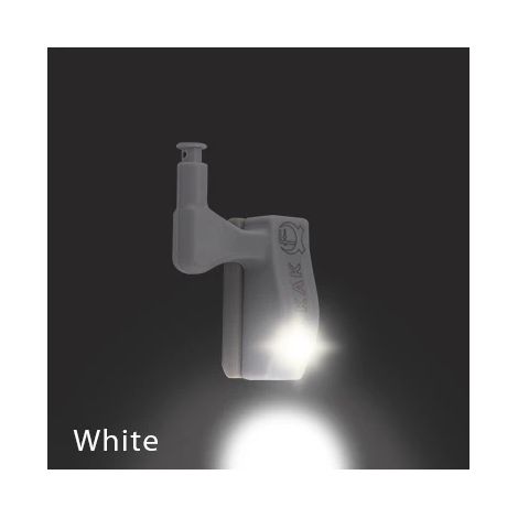 (Lumière blanche) Éclairage universel pour charnières de cuisine, chambre, salon, placard, penderie, système d'éclairage LED interne avec capteur (0,25 W). (1/5)
