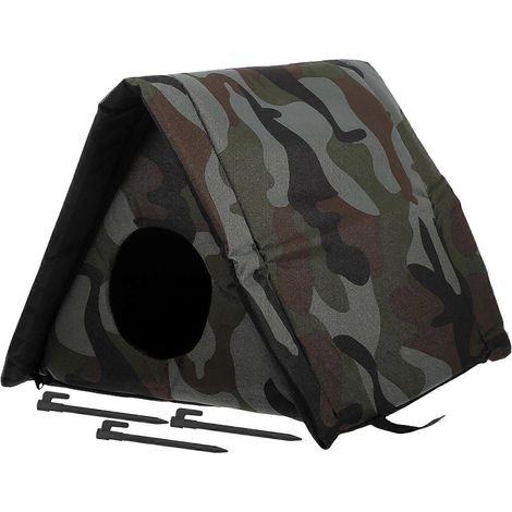 Niche extérieure isolée et imperméable pour chats et chiens, idéale pour l'hiver. Abri chaud et résistant aux intempéries pour chats et chiens. (1/4)