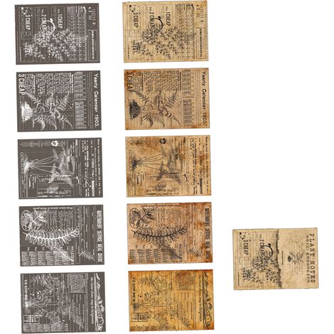 Set mit 20 Pflanzenaufklebern mit grünem Farnmotiv, DIY-Aufkleber für Notizbücher, Scrapbooking, Planer und Dekoration. (1/5)