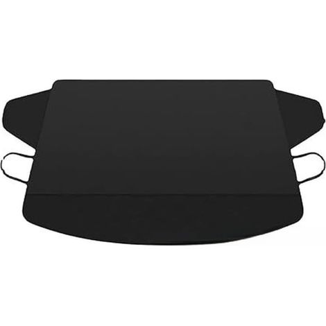 Housse de pare-brise de voiture en tissu Oxford résistant aux rayures et au vent pour la plupart des voitures toutes saisons pliable avec sac de rangement noir, facile à nettoyer (600D) (1/5)