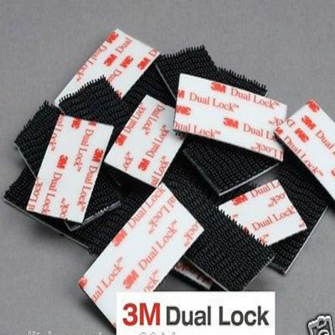 Velcro adesivo nero 25mm x 5cm Dual lock SJ 3550 3M GOPRO e TELEPASS Numero Pezzi - 20 pezzi (25mm x 50mm) (1/5)
