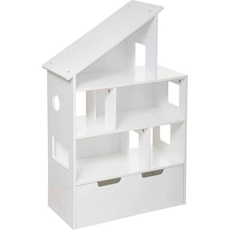 Bücherregal Haus Truhen weiß H104cm - Atmosphera créateur d'intérieur (1/5)