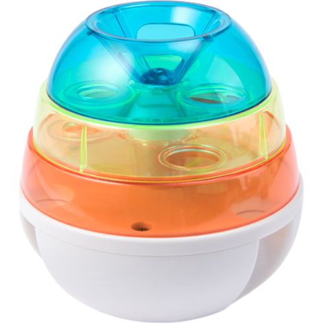 1 distributeur de friandises, ajustable, pour chiens petits et moyens, jeu interactif ralentissant la prise alimentaire (1/5)