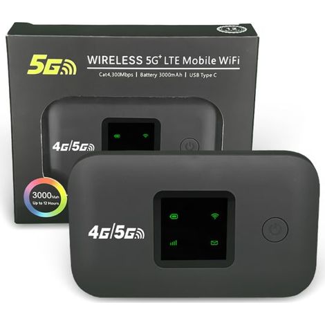 Routeur WiFi mobile - AIORBER - Hotspot 4G/5G - 150 Mbps - Batterie 3000 mAh - USB Type-C (1/5)