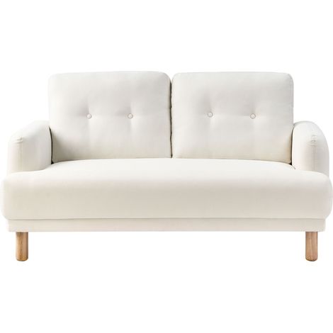 Sofa 2 Seater TUVE Fabric Off-White (1/5)