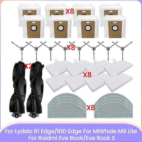 Lot de 34 filtres HEPA pour balai-brosse Lydsto R1 Edge/R1D Edge, MiWhole M9 Lite, Roidmi Eve Rook/Eve Rook S - Pièces détachées (1/5)