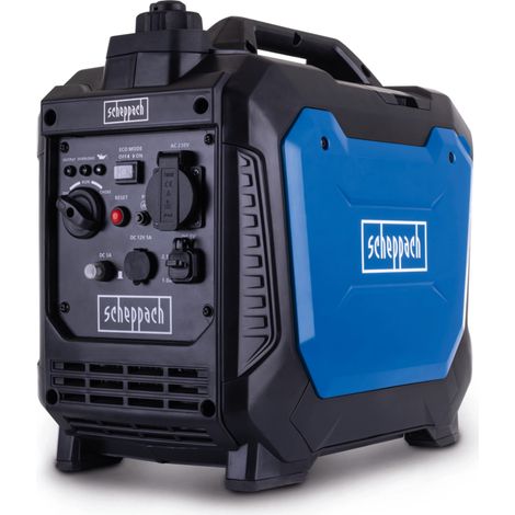 Scheppach – Groupe électrogène inverter 1200W – Moteur 4 temps 1,8 CV – 56 cm³ – 3L – 66 dB(A) – Sorties multiples 230V/USB – Autonomie et sécurité intégrées (1/5)
