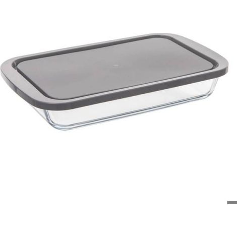 Plat Rectangulaire Avec Couvercle En Silicone - Verre Borosilicate 30x17 8x5 2 Cm - 1 6 L - Micro-Ondes Lave-Vaiselle Four Congélateur - 1 Pièce (1/4)