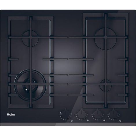 Haier Series 4 HAVG6BF4TB-PB Piano cottura Nero Da incasso 60 cm Gas 4 Fornelli
